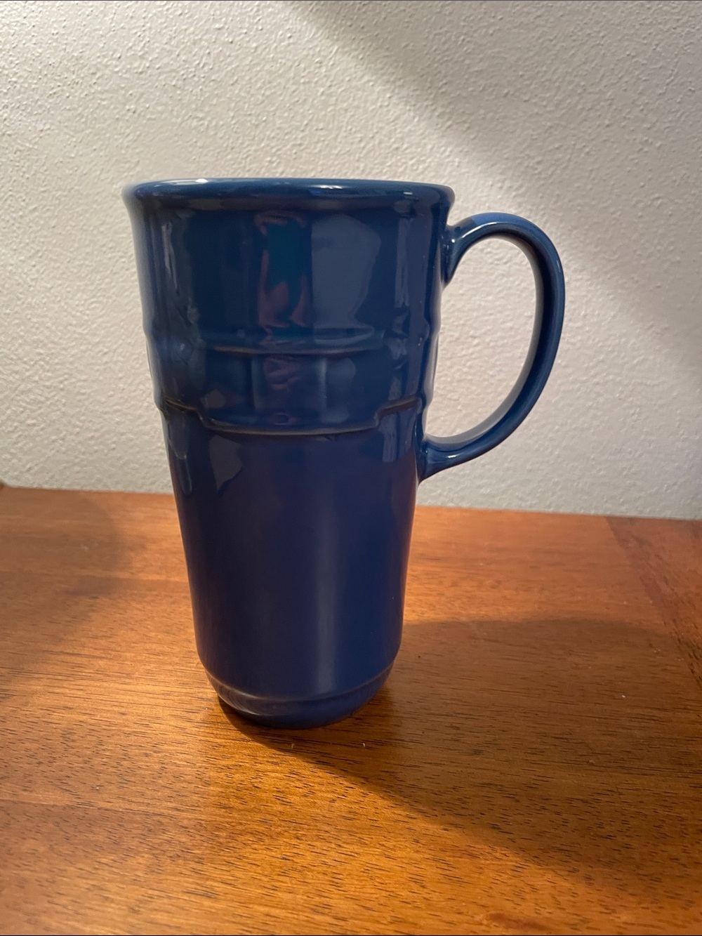 Longaberger Pottery Woven Traditions 16 Ounce Mug Cornflower Blue No Lid